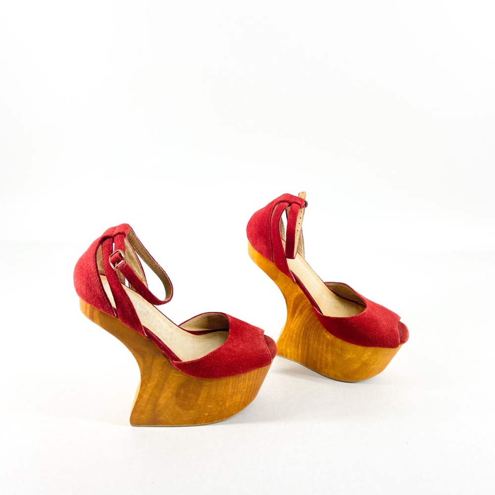 Jeffrey Campbell Str8 Up Heel-less Wooden Wedges 6